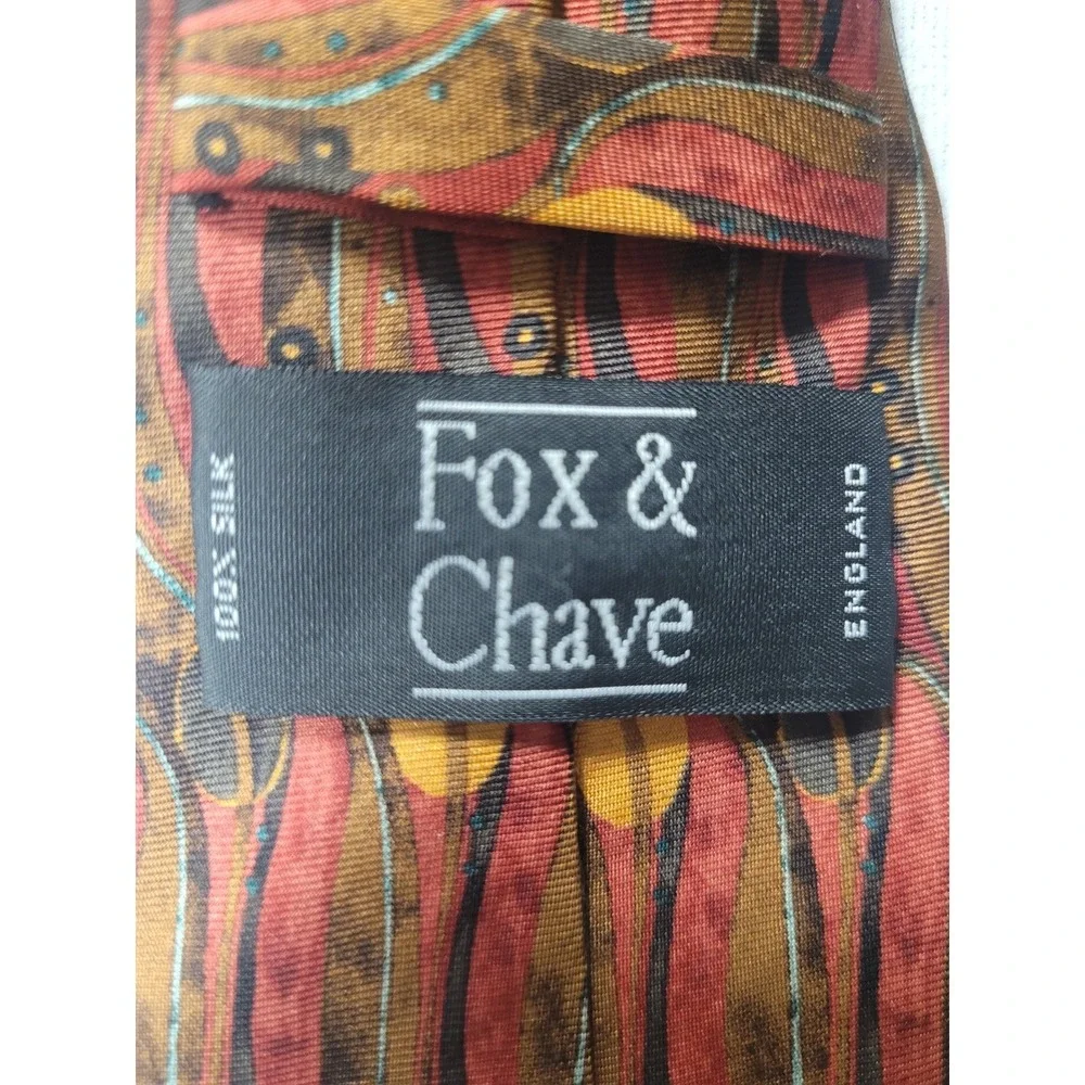 Fox & Chave Handmade in England 100% Silk Necktie Formal‎ Career